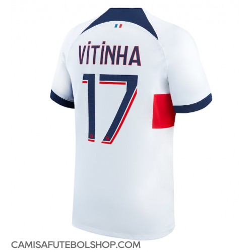 Camisa de time de futebol Paris Saint-Germain Vitinha Ferreira #17 Replicas 2º Equipamento 2023-24 Manga Curta